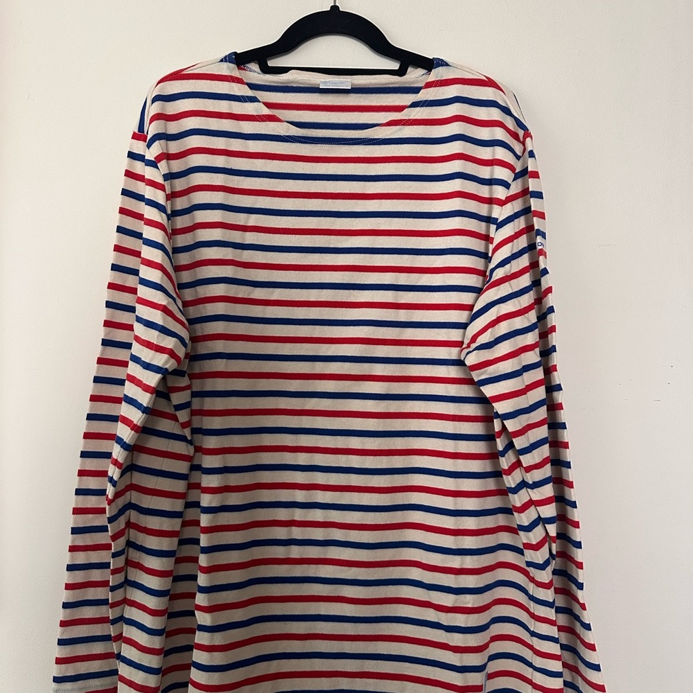 Orcival striped shirt ecru / indigo / red